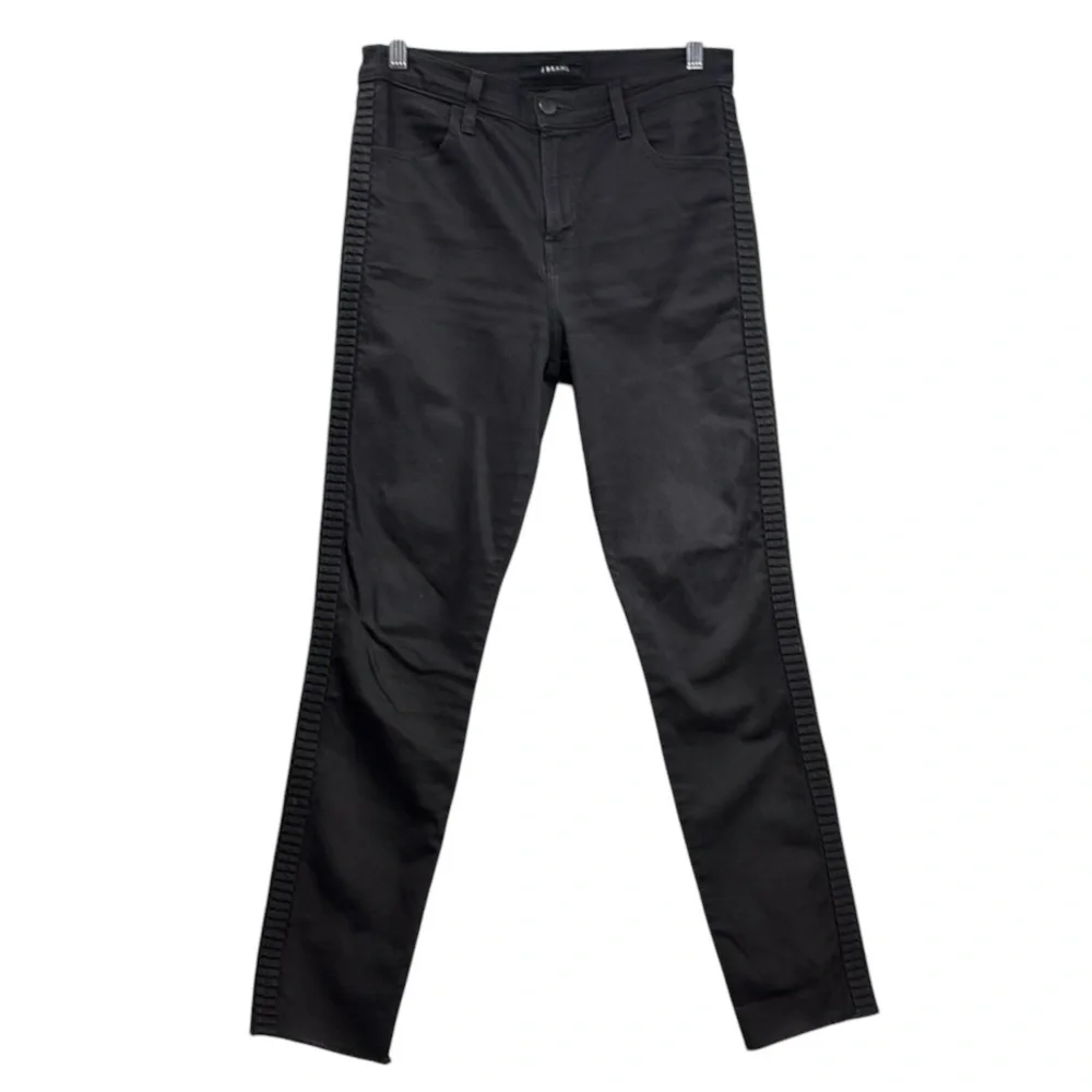 💚👖J Brand Maria Highway Black Size 29 Stretch Cotton Blend Raw Hem - Picture 11 of 11